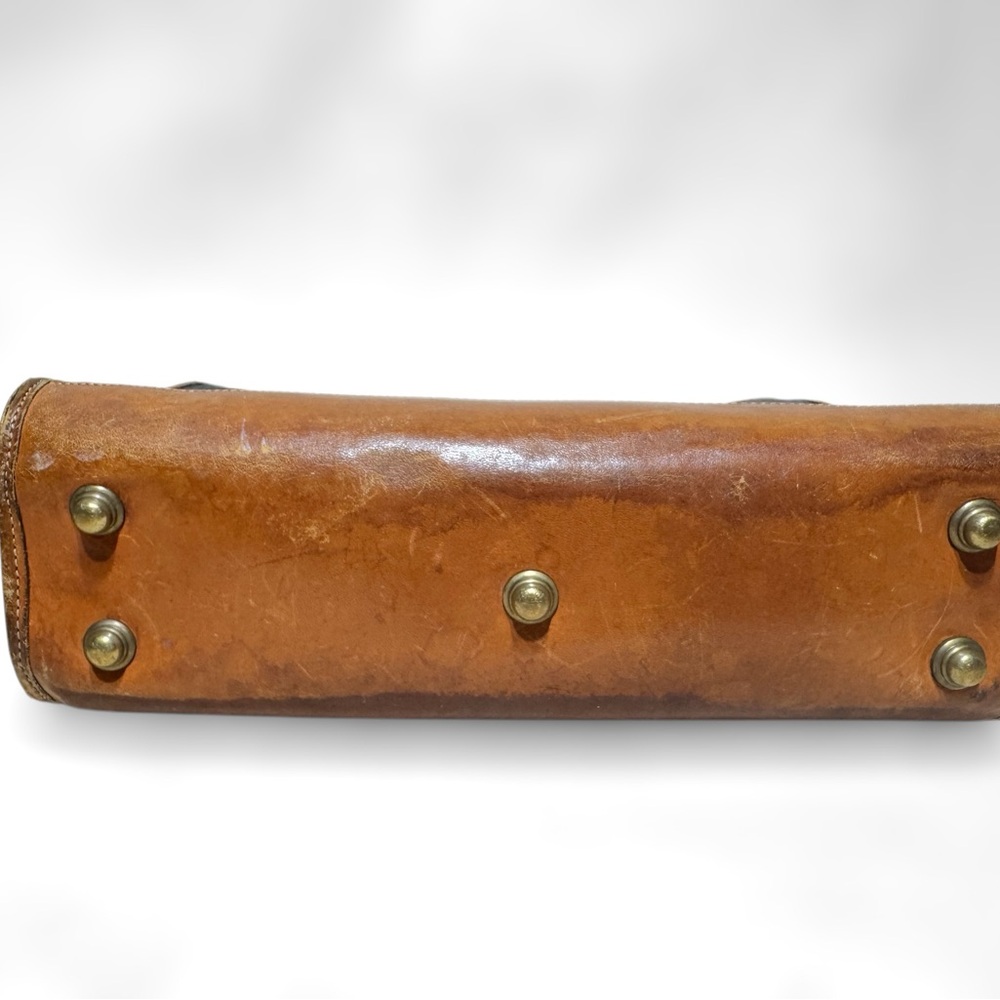 Vintage Classic Dooney and Bourke Brown and Black Leather Crossbody Bag - Picture 4 of 4
